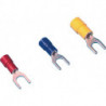 Cosse à fourche coupe trans. 15-25 mm² trou bride M5 bleu 100 pièces/sachet
