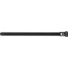 Collier de câblage longueur 100 mm largeur 3,6 mm polyamide noir 100 pièces/sachet