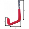 Crochet mural en caoutchouc rouge en forme de U A.115mm STA roh verz.D.18mm GAH (Par 5)