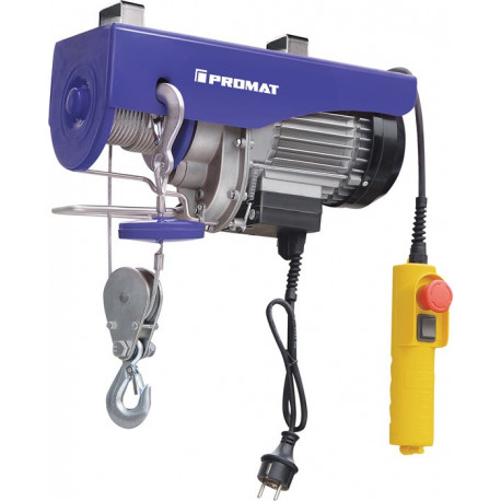 Appareil de levage cap.charge ss/av roul. renvoi 300/600 kg puissance du moteur