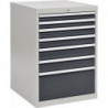 Armoire à tiroirs H1019xl705xP736 mm gris clair/gris anthracite 7 tiroirs 2x75