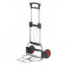 Diable de transport pliable acier inoxydable aluminium H. 1130 mm L. pelle 410xl490 mm capacité de charge 125 kg
