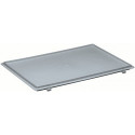 Couvercle à charnières polypropylène L400xl300 mm gris pour caisses de transport