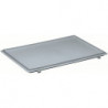 Couvercle à charnières polypropylène L400xl300 mm gris pour caisses de transport