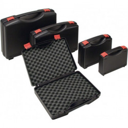 Coffrets en plastique L340xl275xH83 mm PP 1 poignée avec insert en mousse noir