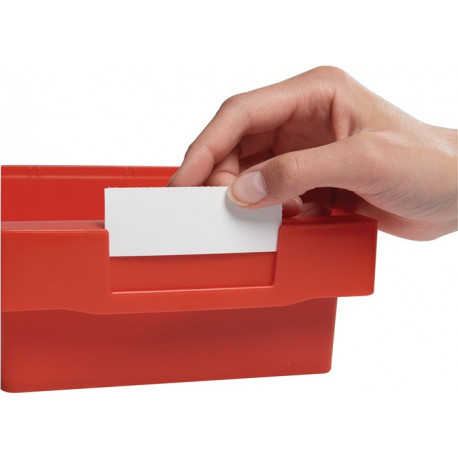 Étiquette blanc pour boîtes pour étagère largeur 186/230 mm LA-KA-PE