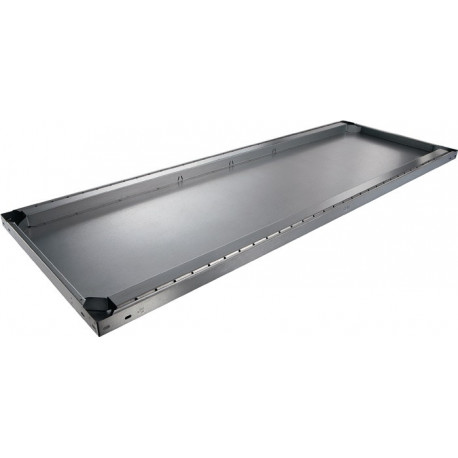 Tablette l.1700xP400 mm capacité de charge 200 kg acier argent galvanisé pour rayonnage grand volume 2 pièces/UE META