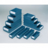 Boîte pour étagère L500xl117xH90 mm bleu PP (Par 16)