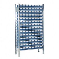 Étagère à emboîter H2000xl1000xP300 mm étagère d’extension 14 supports en acier