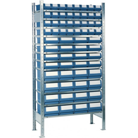 Étagère à emboîter H2000xl1000xP400 mm étagère d’extension 12 supports en acier