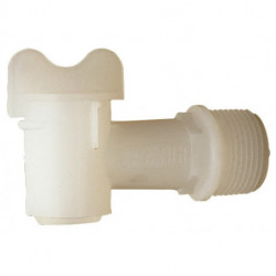 Robinet pour fût plastique blanc R 19,05 (Â¾po.) mm (Par 10)