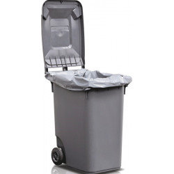 Sac en plastique 120 l LD-PE gris 100 Âµm largeur 500/450 x longueur 1250 mm 100 pièces/carton