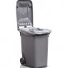 Sac en plastique 120 l LD-PE gris 100 Âµm largeur 500/450 x longueur 1250 mm 100 pièces/carton