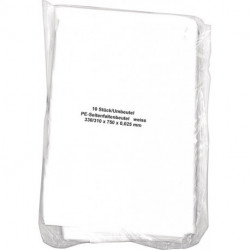 Sac poubelle l.330/310xL750 mm 60 l 25 Âµm blanc 10 pièces/sachet (Par 20)