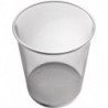 Corbeille à papier 15 l H280xD.267 mm avec décor perforé acier argent HELIT