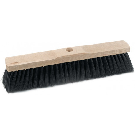 Balai pour grandes surfaces mélange de qualité longueur 400 mm avec trou d’emmanchement monture bois SOREX