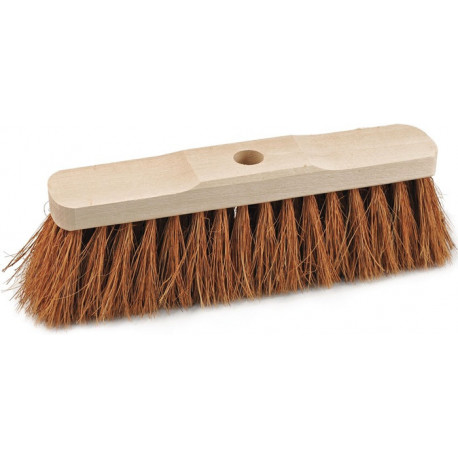 Balais coco longueur 600 avec trou d’emmanchement monture bois