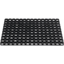 Paillasson bagues ouvertes noir caoutchouc L800xl1200xS22 mm
