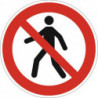 Symbole d’interdiction ASR A1.3/DIN EN ISO 7010 interdit aux piétons plastique