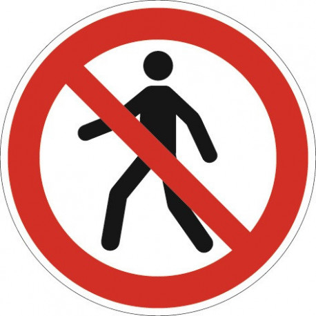 Symbole d’interdiction ASR A1.3/DIN EN ISO 7010 interdit aux piétons film