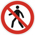 Symbole d’interdiction ASR A1.3/DIN EN ISO 7010 interdit aux piétons film