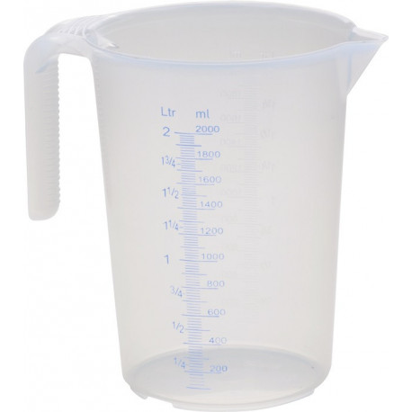 Pichet doseur 2000 ml polypropylène transparent D151xH206 mm poignée ouverte HÜN