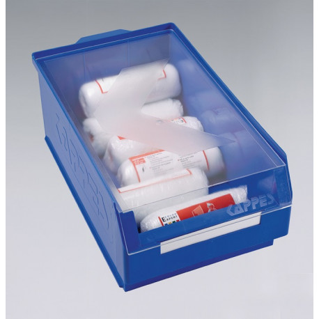 Couvercle à poser L350xl200 mm transparent polystyrène pour taille de bac 3 et 4