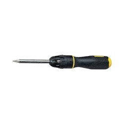 Tournevis Porte-Embouts À Cliquet Dynagrip + 10 embouts - Anti-Corrosion - Cliquet 3 Positions 0-66-358