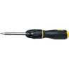 Tournevis Porte-Embouts À Cliquet Dynagrip + 10 embouts - Anti-Corrosion - Cliquet 3 Positions 0-66-358