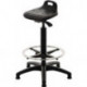Assis debout, mousse polyuréthane intégrée, réglage de la hauteur d'assise 570-820 mm, base étoile Ku, repose-pieds et patins de sol