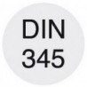 Foret hélicoïdal à queue cône morse, en acier à coupe rapide, type N, DIN 345, profil rectifié, surface traitée à la vapeur, Ø h8 : 37,00 mm