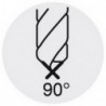 Foret à pointer CN, à queue cylindrique, angle de pointe 90°, en acier à coupe rapide à 5 % de cobalt, DIN 1835-B, surface sans revêtement, Ø h8 : 4 mm