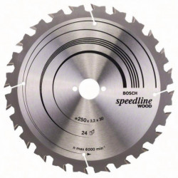 Lame pour scie circulaire Speedline Wood Ext 250mm Z.24 WZ Larg coupe.3,2mm