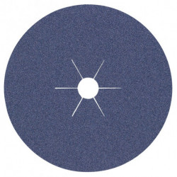Disque en fibres D. 180 mm granulation 60 INOX corindon zirconien (Par 25)