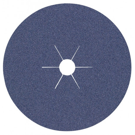 Disque en fibres D. 180 mm granulation 60 INOX corindon zirconien (Par 25)