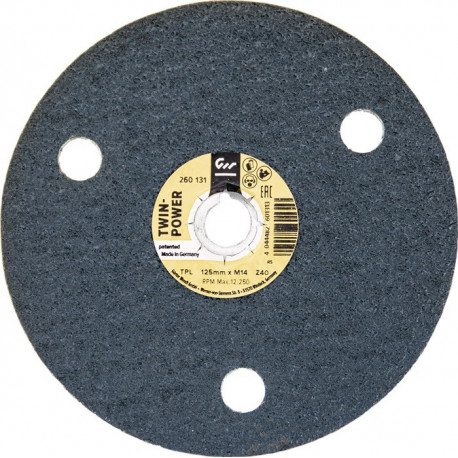 Disque abrasif TWINPOWER D.125mm droit K.80 Krt.