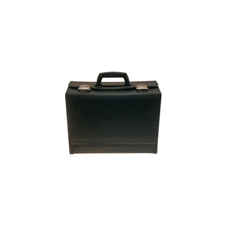 Trousse à outils l.390xP.185xH.310mm en cuir bovin noir rabattable deux côtés 22l Vol. PROMAT