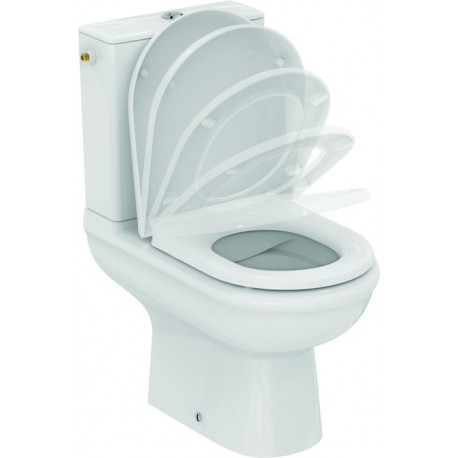 Pack combiné WC au sol EXACTO sans bord de chasse, avec softcosing, 365 x 620 blanc IDEAL STANDARD