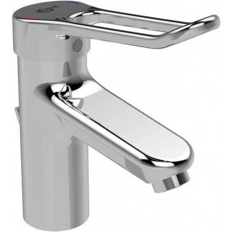 Mitigeur lavabo CERAPLUS 2 avec manette à manette et bonde en métal chromé IDEAL STANDARD