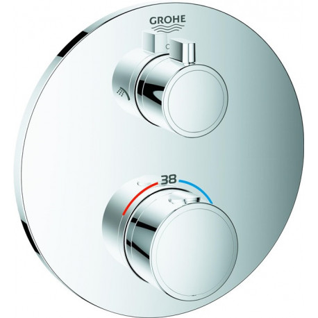 Mitigeur thermostatique de douche GROHTHERM avec inverseur 2 voies intégré chrome GROHE