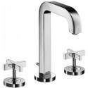 Mél lavabo 170 3 trou s Poignées Croisillons bec 140 mm av tirette et vidage chromé 