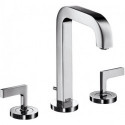 Mél lavabo 170 3 trou s Poignées Manettes bec 140 mmavec tirette et vidage chromé 