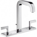 Mél lavabo 170 3 trou s poignées Manettes bec 140 mmavec tirette et vidage chromé 