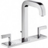 Mél lavabo 170 3 trou s poignées Manettes bec 140 mmavec tirette et vidage chromé 