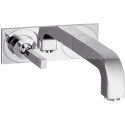 mitigeur lavabo encastréavec plaque et bec 165 mm, bonde à écoul. libre chromé 