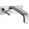 mitigeur lavabo encastréavec plaque et bec 165 mm, bonde à écoul. libre chromé 