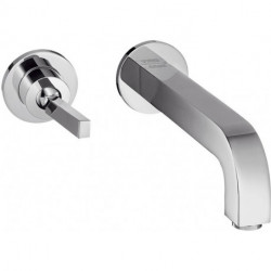mitigeur lavabo encastréavec rosaces, bonde à écoulement libre chroméé