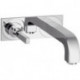 mitigeur lavabo encastréavec plaque et bec 225 mm, bonde à écoul. libre chromé 