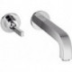 mitigeur lavabo encastré av rosaces et bec 225 mm, bonde à écoulement libre chromé 