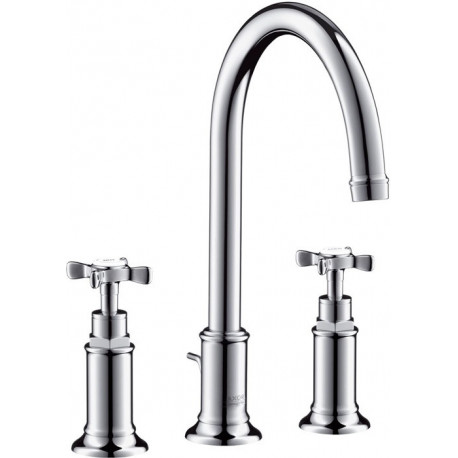 Mélongeur lavabo 3 trou savec tirette et vidage chroméé